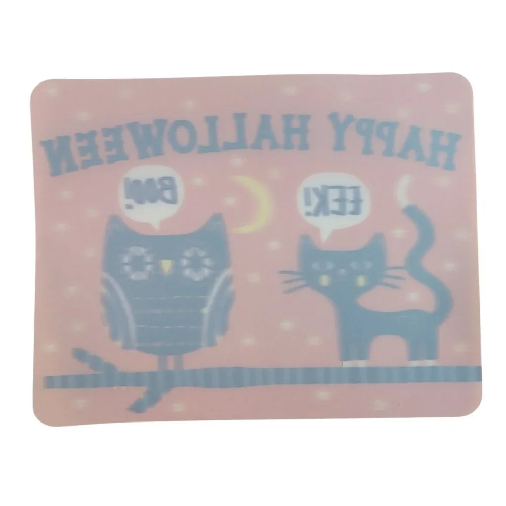 Target Halloween Lenticular Placemats x2 Ghosts Cat Owl Holographic 18